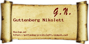 Guttenberg Nikolett névjegykártya