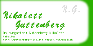 nikolett guttenberg business card